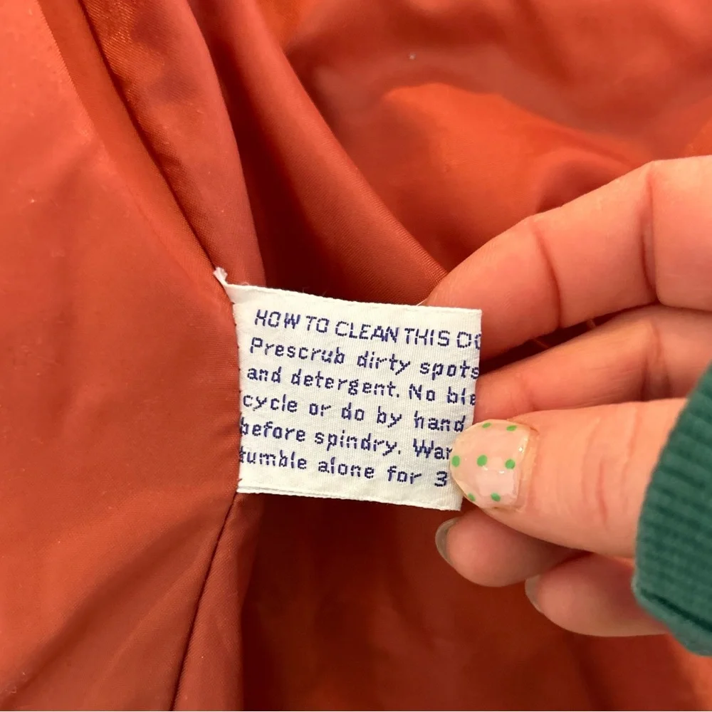 Vintage Retro 1970's Obermeyer Women's Rust‎ and Cream Puffer Jacket cozy